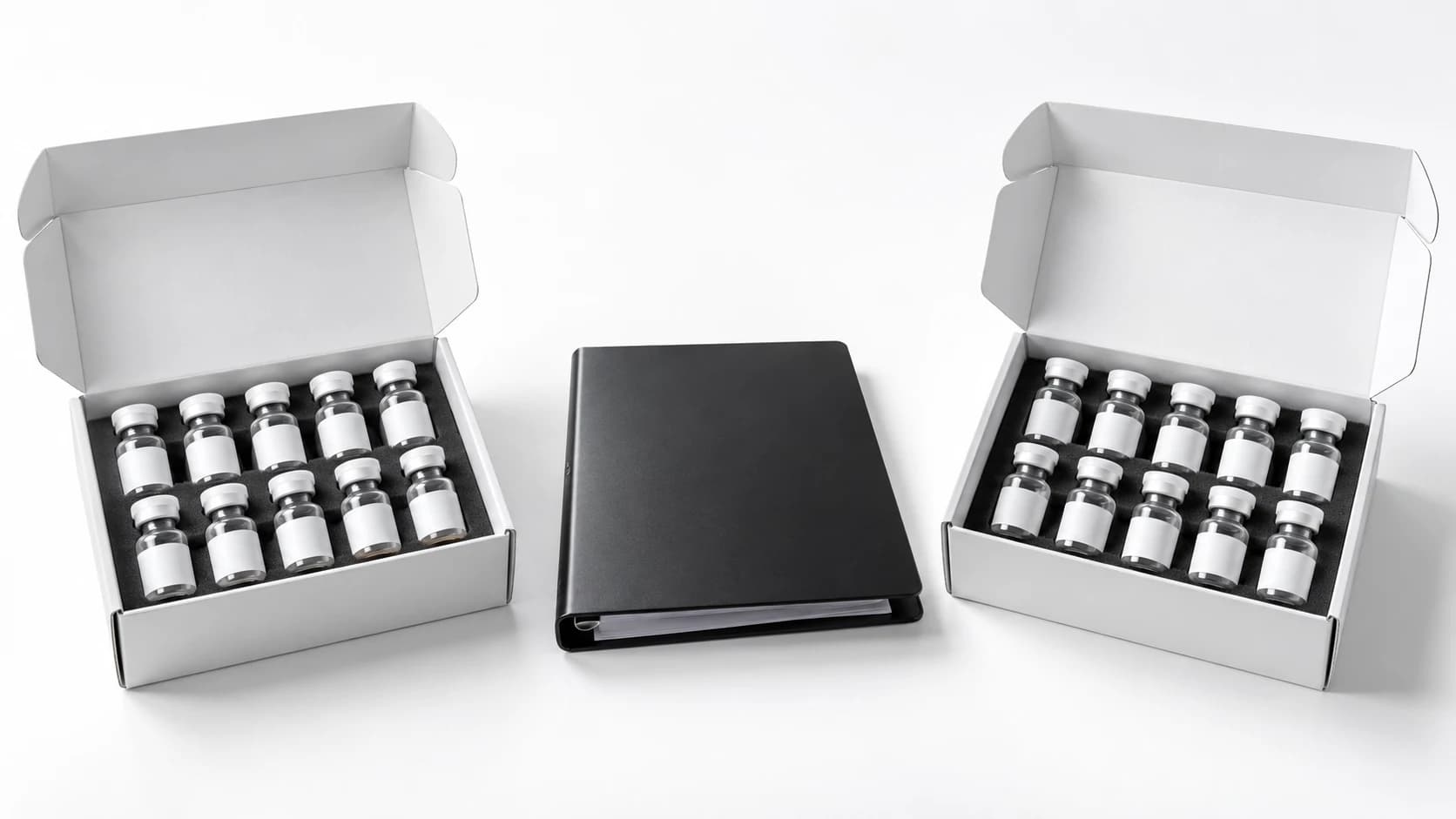 Two separate research supply Kits representing primary and backup sourcing.